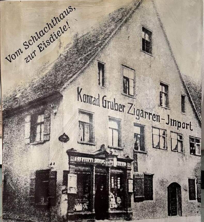 Historisches Foto: Konrad Gruber Zigarren-Import, Karlstraße 14